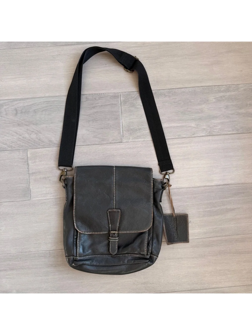 Andrew Marc New York Black Leather Crossbody Bag